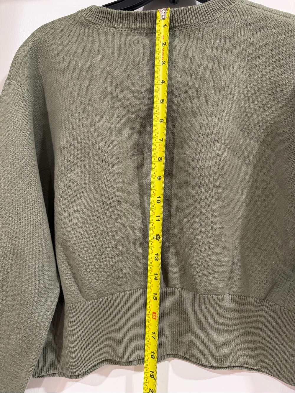 aerie Olive Cropped Crewneck Sweater - Picture 12 of 12